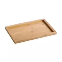 Plateau en bamboe rectangle 274x192x15mm (carton de 10 pièces)