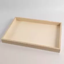 Plateau en bois rectangle 340x230x30mm (carton de 20 pièces)
