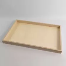 Plateau en bois rectangle 450x305x30mm (carton de 30 pièces)