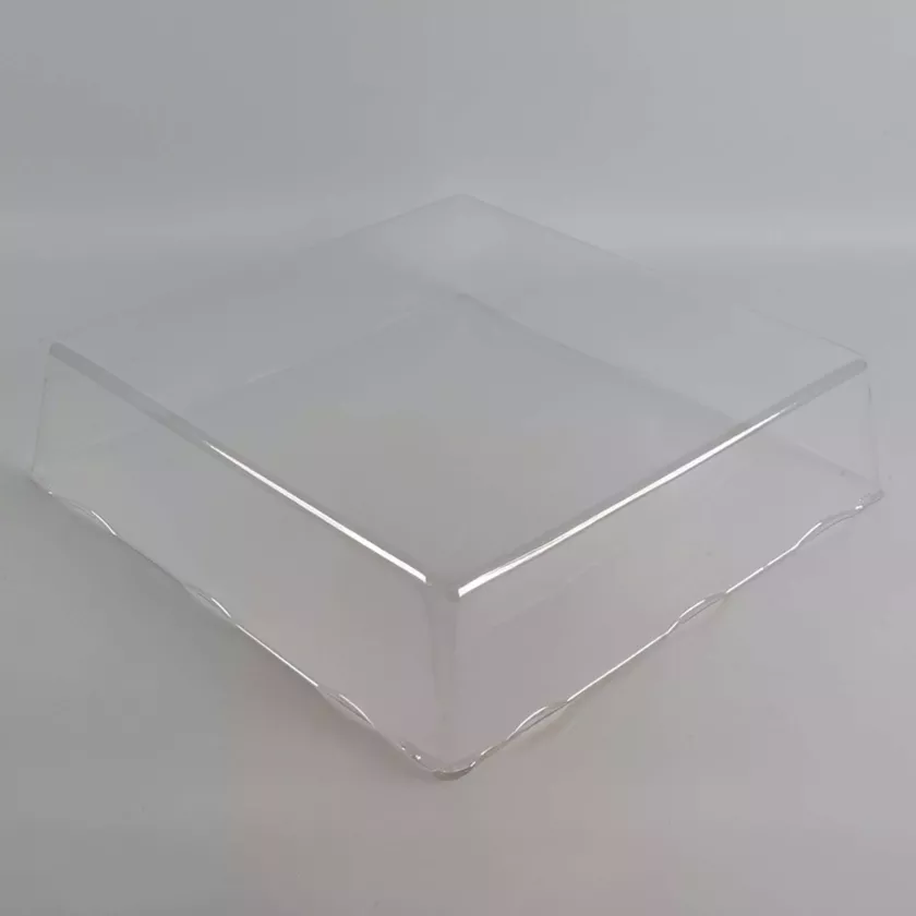 PET couvercle plateau carre 380x380mm 360x360xh80mm (carton de 32 pièces)