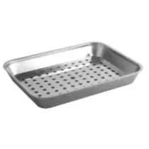 Bac egouttoir+plat perfore inox 410x310x55mm