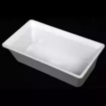 Saladier rectangle plexi blanc 265x140x75mm-1,5L-2614