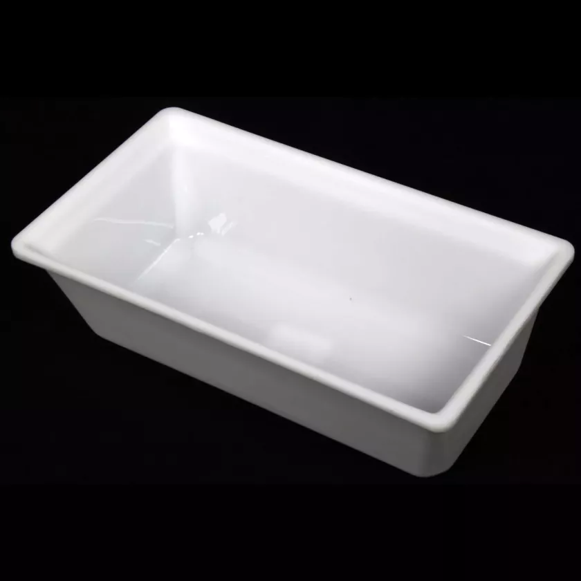 Saladier rectangle plexi blanc 265x140x75mm-1,5L-2614