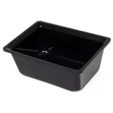 Saladier rectangle plexi noir 1kg 215x155x85mm-1L-1319