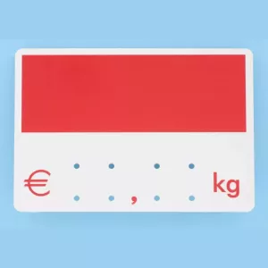 Etiquette S/PIC 9x6cm kg rouge 008