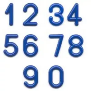 Chiffres 15mm bleu Delt. nr 7 (paquet de 20 pièces)