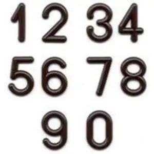 Chiffres 15mm noir Delt. nr 5 (paquet de 20 pièces)