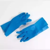 Gant menage + epluchage latex - bleu - taille 8 - a/structure