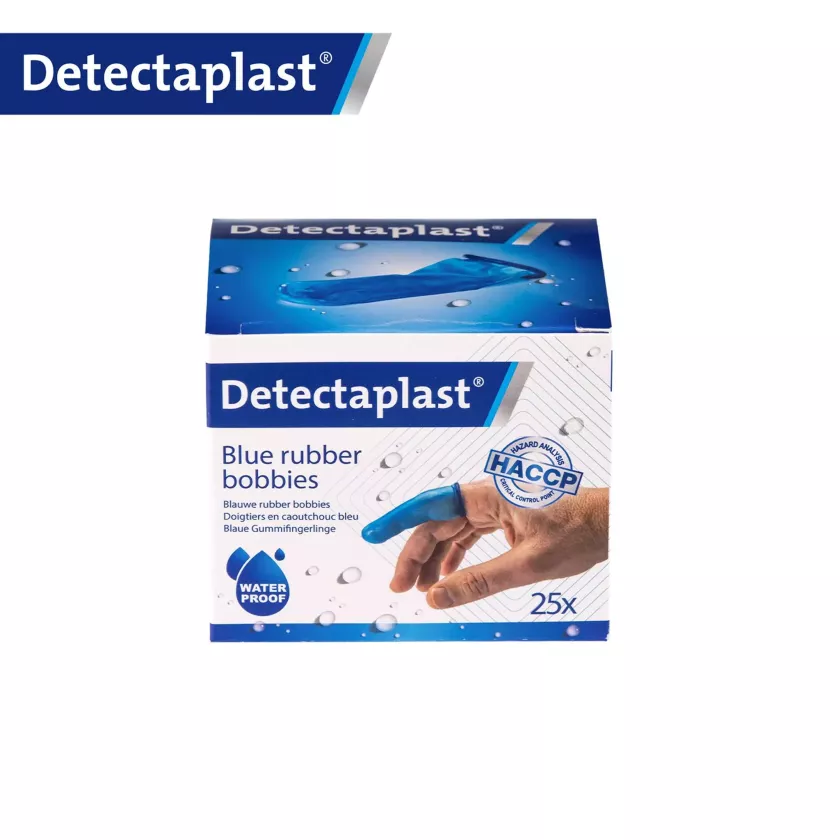 Bobbies bleu caoutchouc Detectaplast (paquet de 25 pièces)