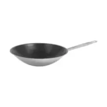 Poele a wok d36cm inox/teflon avec fond plat Pujadas