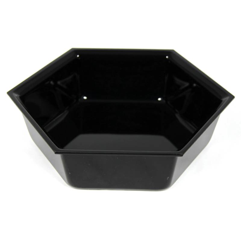 Saladier hexagonal plexi noir 310x75mm 3 litres