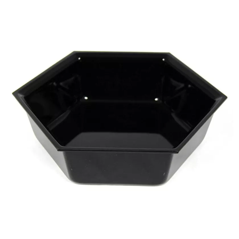 Saladier hexagonal plexi noir 310x75mm 3 litres