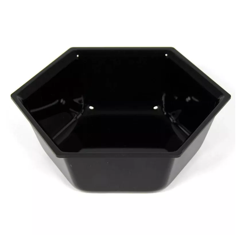 Saladier hexagonal plexi noir 245x75mm 2 litres
