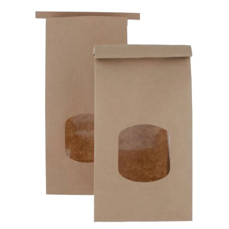 SAC A FOND BLOC kraft a/fenêtre 115x245x(2x35)mm