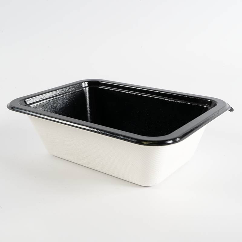 Barquette papier/PET noire...