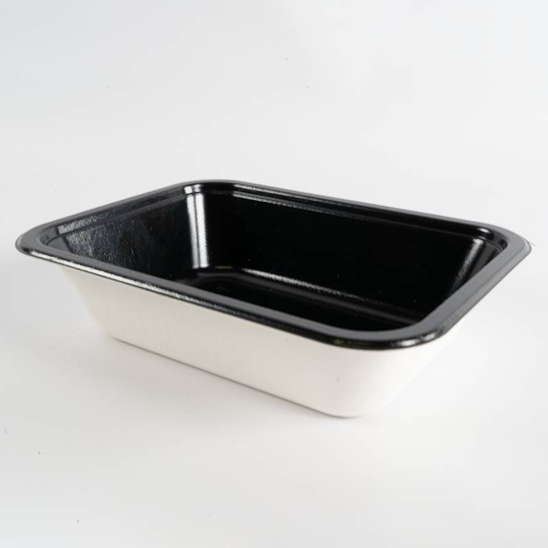 Barquette papier/PET noire...