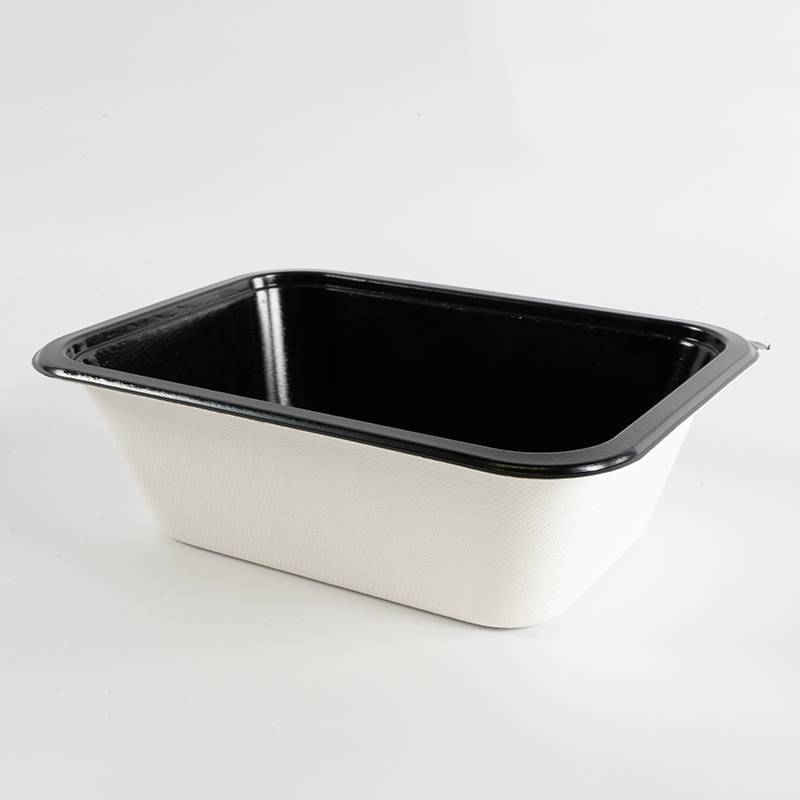 Barquette papier/PET noire...