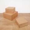 Boites de patisserie 30x30x8cm kraft brun