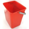 Seau hygiene 6L rouge carre...