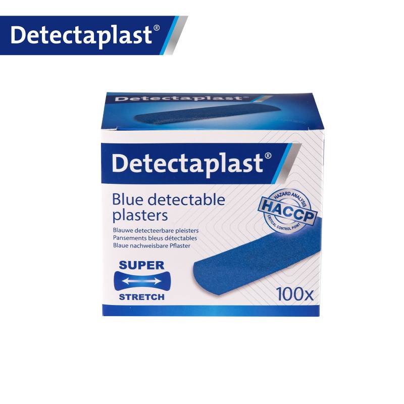 Sparadrap metal detectable bleu 25x72mm